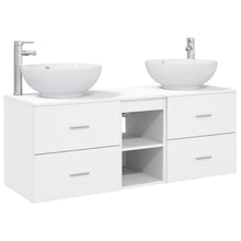 Badkamermeubelset 3 st Wit 49,5 x 44,5 x 65 cm Bewerkt hout
