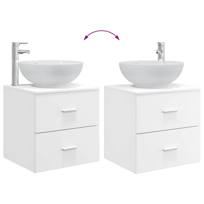 Badkamermeubelset 3 st Wit 49,5 x 44,5 x 65 cm Bewerkt hout