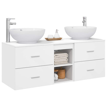 Badkamermeubelset 3 st Wit 49,5 x 44,5 x 65 cm Bewerkt hout