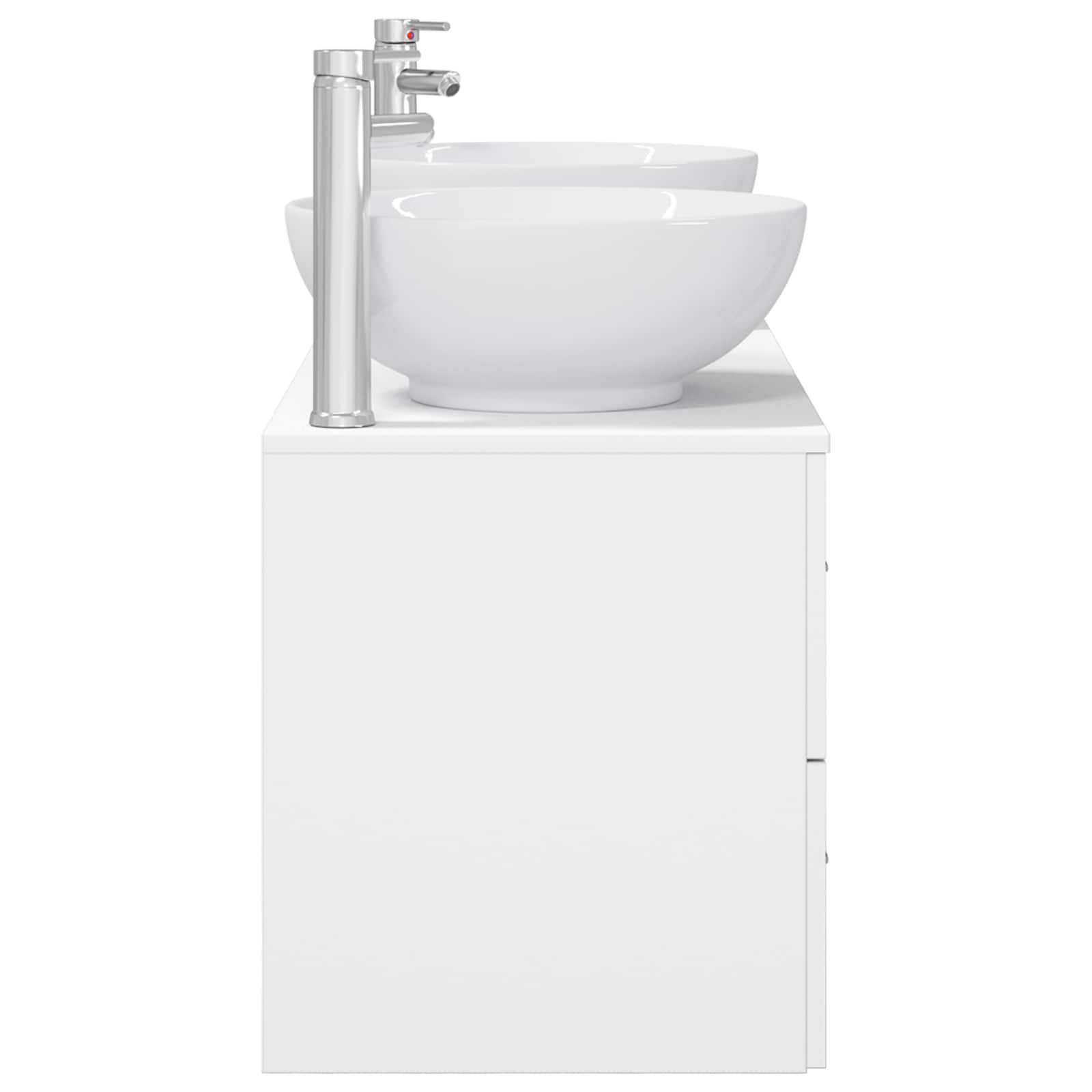 Badkamermeubelset 3 st Wit 49,5 x 44,5 x 65 cm Bewerkt hout