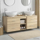 Badkamermeubelset 3 st Sonoma Eiken 49,5 x 44,5 x 65 cm