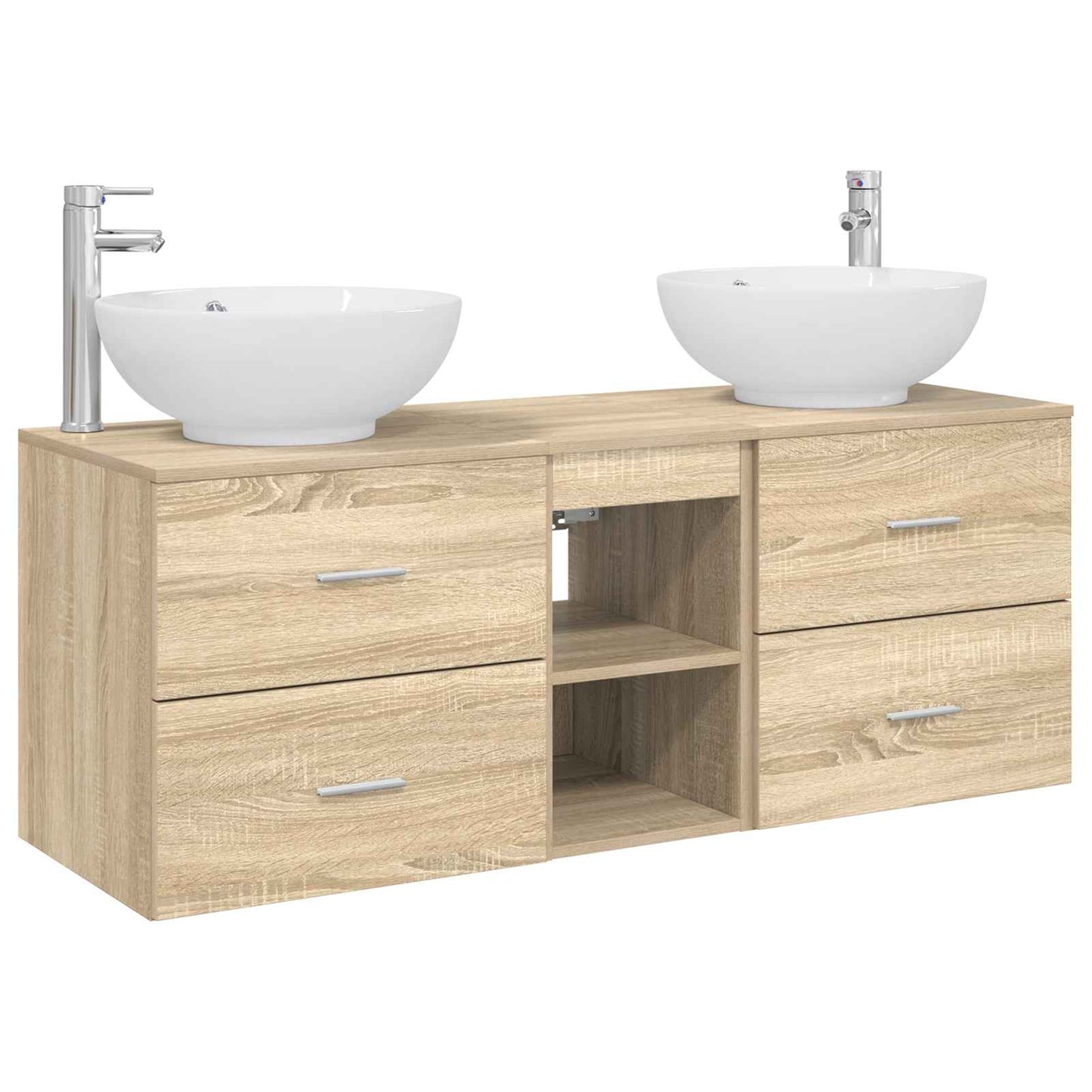 Badkamermeubelset 3 st Sonoma Eiken 49,5 x 44,5 x 65 cm