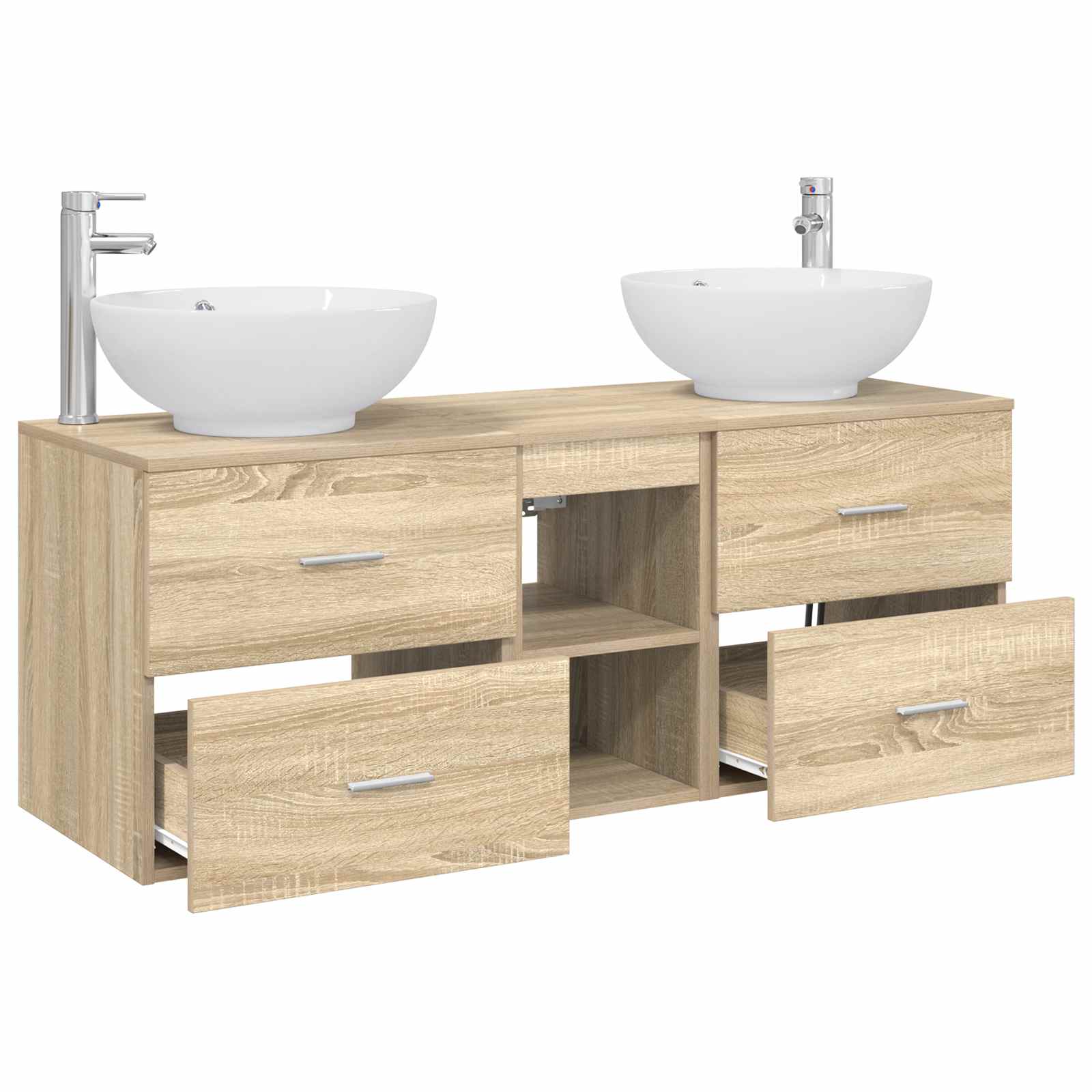 Badkamermeubelset 3 st Sonoma Eiken 49,5 x 44,5 x 65 cm