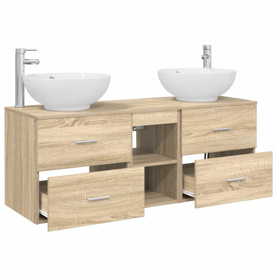 Badkamermeubelset 3 st Sonoma Eiken 49,5 x 44,5 x 65 cm