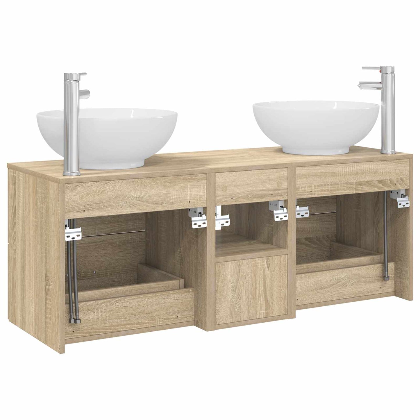 Badkamermeubelset 3 st Sonoma Eiken 49,5 x 44,5 x 65 cm