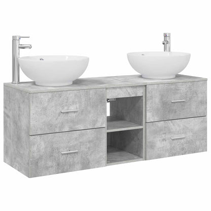 Badkamermeubelset 3 st Betongrijs 49,5 x 44,5 x 65 cm