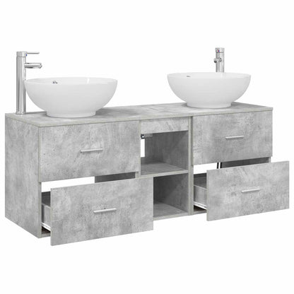 Badkamermeubelset 3 st Betongrijs 49,5 x 44,5 x 65 cm