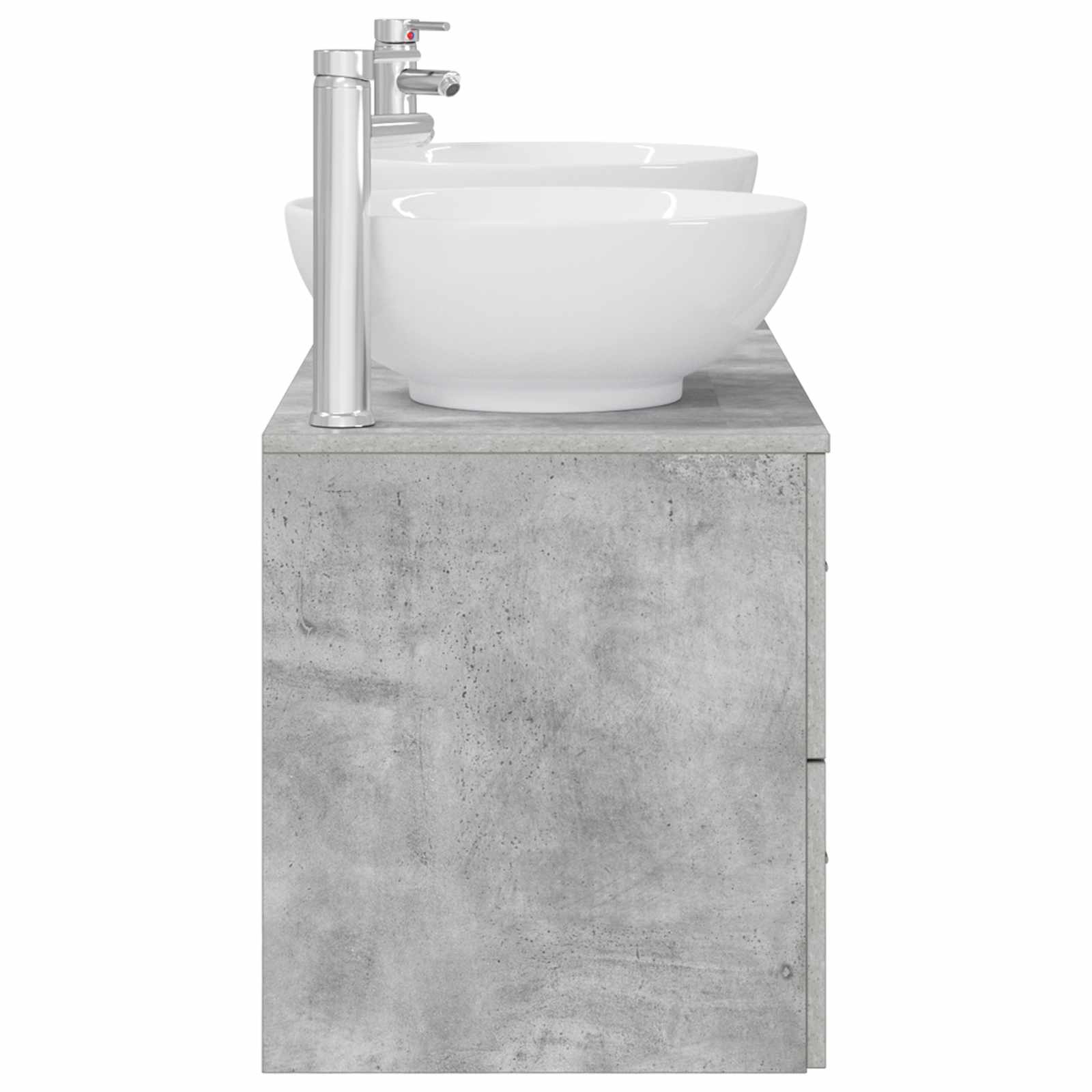Badkamermeubelset 3 st Betongrijs 49,5 x 44,5 x 65 cm