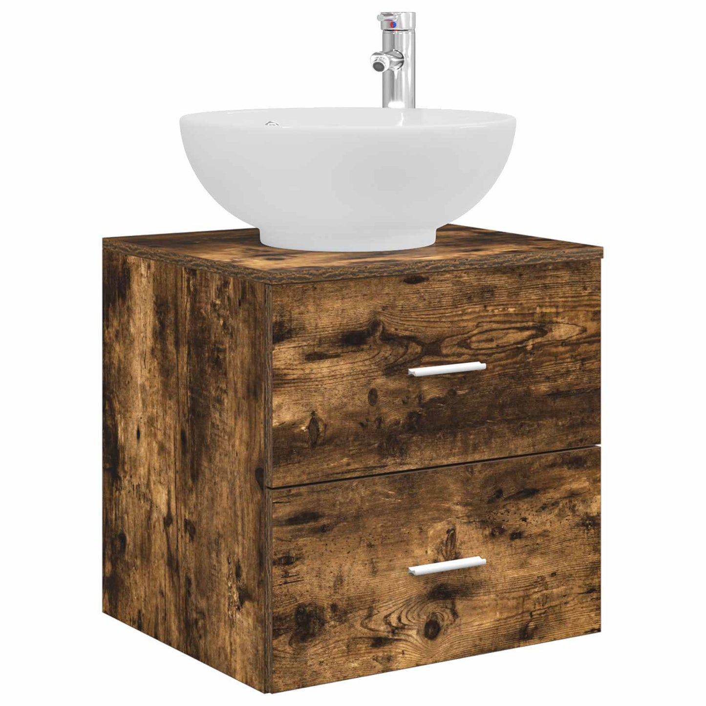Badkamermeubelset 3 st Gerookt eiken 49,5 x 44,5 x 65 cm