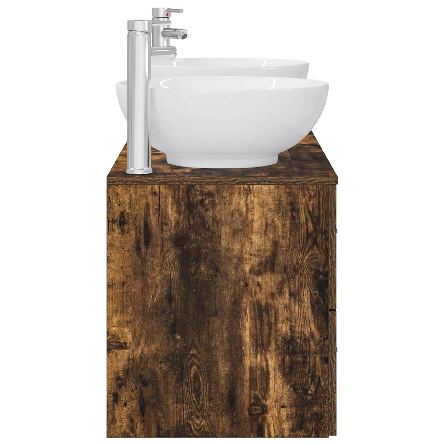 Badkamermeubelset 3 st Gerookt eiken 49,5 x 44,5 x 65 cm