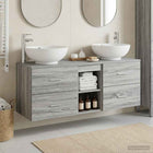 Badkamermeubelset 3 st Grijs Sonoma 49,5 x 44,5 x 65 cm