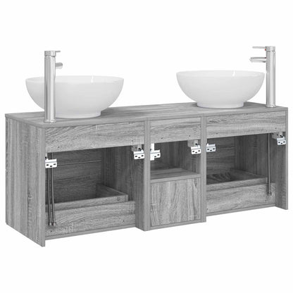 Badkamermeubelset 3 st Grijs Sonoma 49,5 x 44,5 x 65 cm