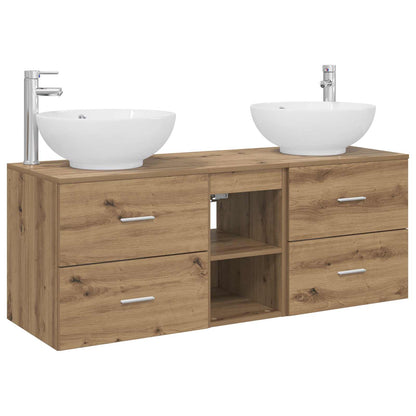 Badkamermeubelset 3 st Artisanaal eiken 49,5 x 44,5 x 65 cm
