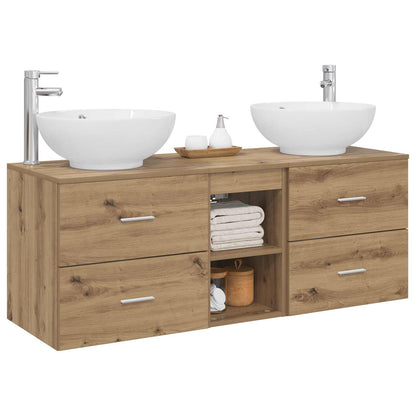 Badkamermeubelset 3 st Artisanaal eiken 49,5 x 44,5 x 65 cm