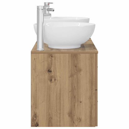 Badkamermeubelset 3 st Artisanaal eiken 49,5 x 44,5 x 65 cm