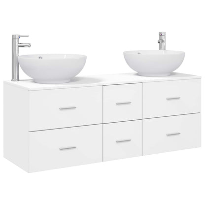 Badkamermeubelset 3 st Wit 49,5 x 44,5 x 65 cm Bewerkt hout
