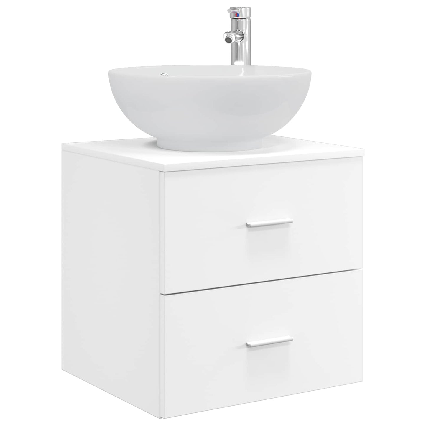 Badkamermeubelset 3 st Wit 49,5 x 44,5 x 65 cm Bewerkt hout