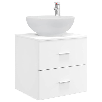 Badkamermeubelset 3 st Wit 49,5 x 44,5 x 65 cm Bewerkt hout