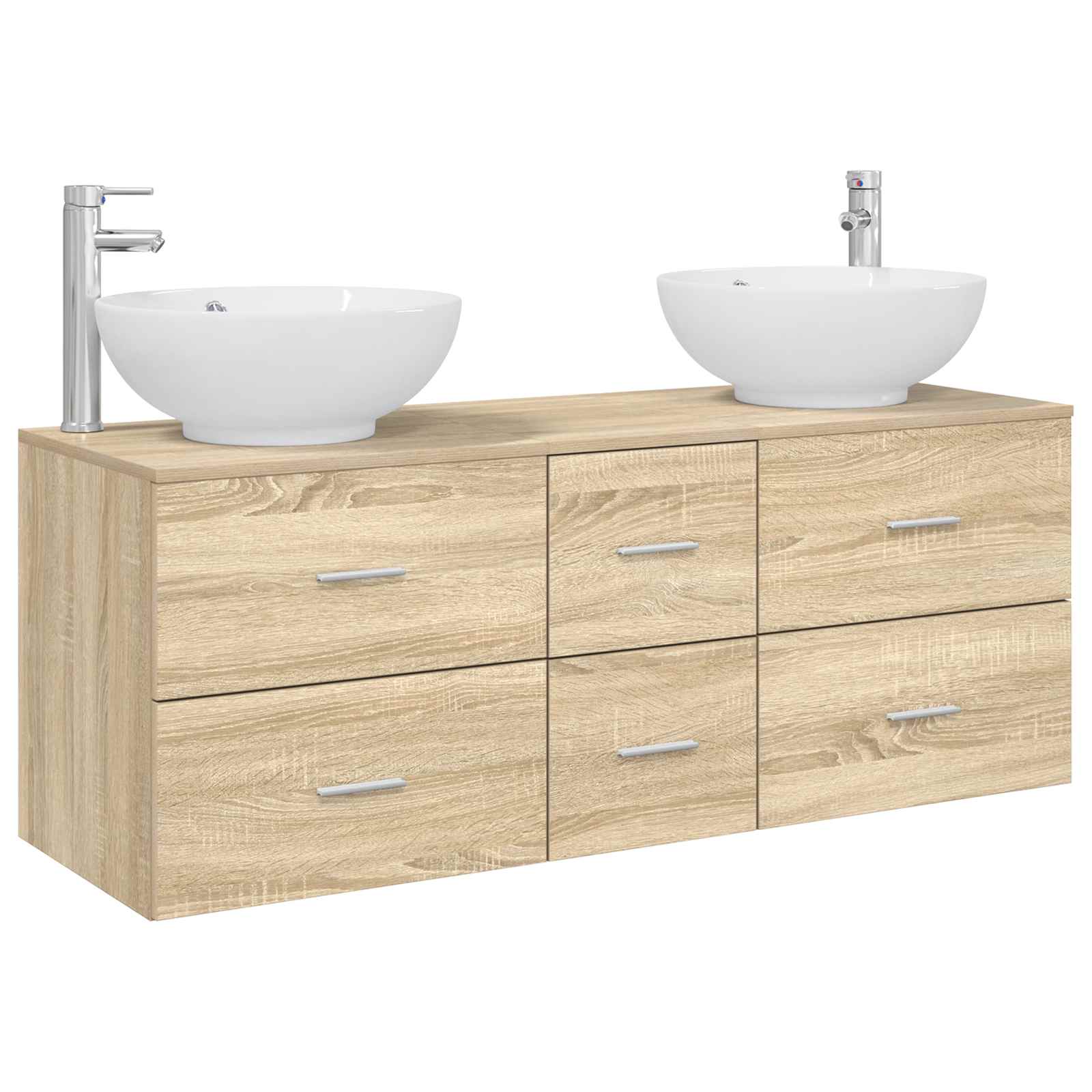Badkamermeubelset 3 st Sonoma Eiken 49,5 x 44,5 x 65 cm