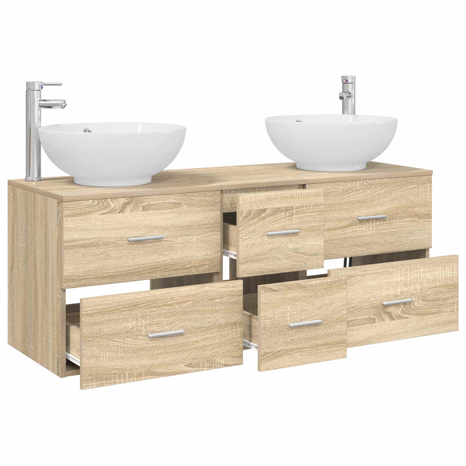 Badkamermeubelset 3 st Sonoma Eiken 49,5 x 44,5 x 65 cm