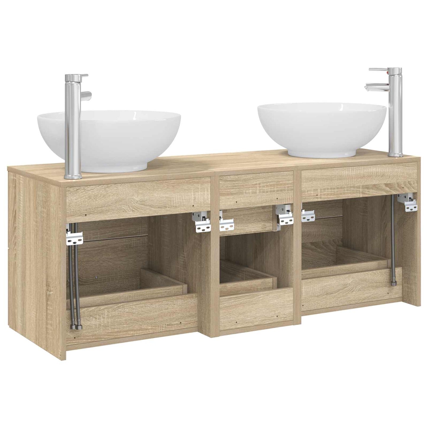 Badkamermeubelset 3 st Sonoma Eiken 49,5 x 44,5 x 65 cm