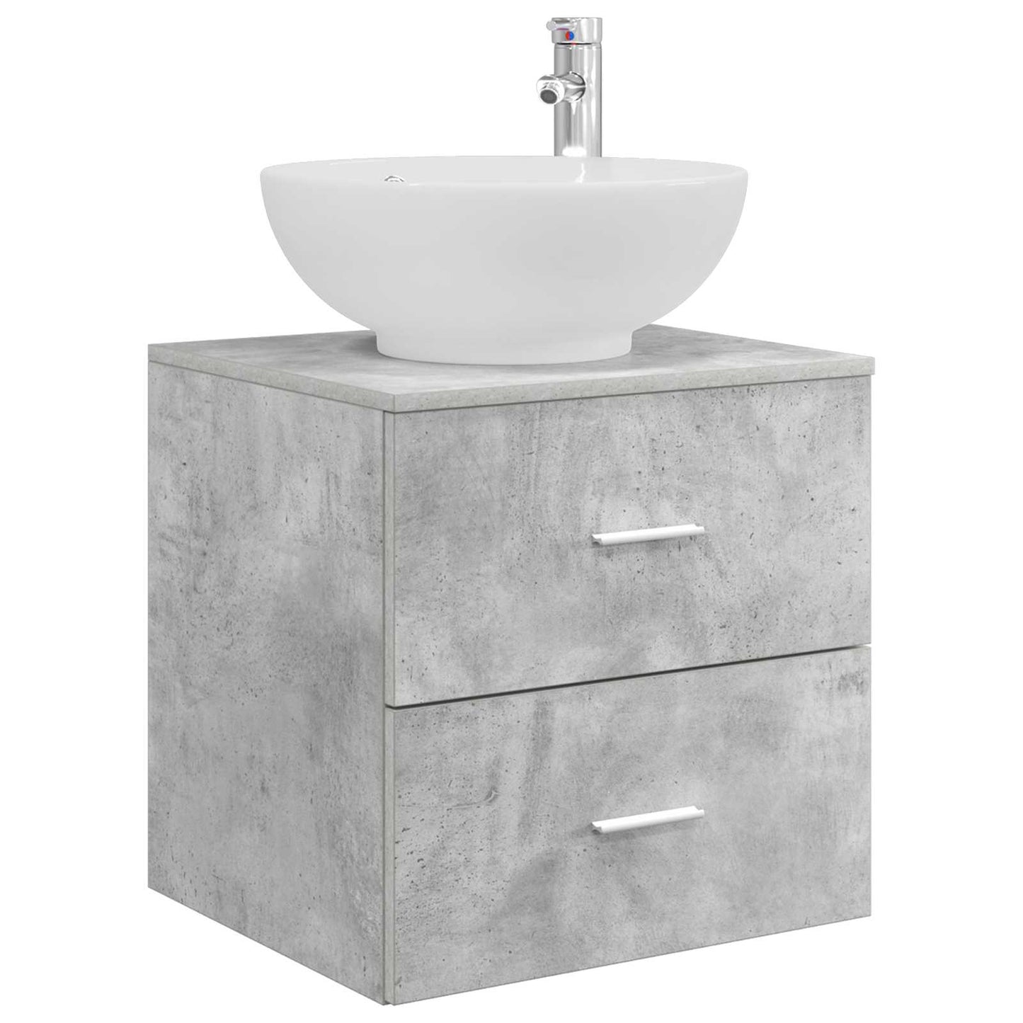 Badkamermeubelset 3 st Betongrijs 49,5 x 44,5 x 65 cm