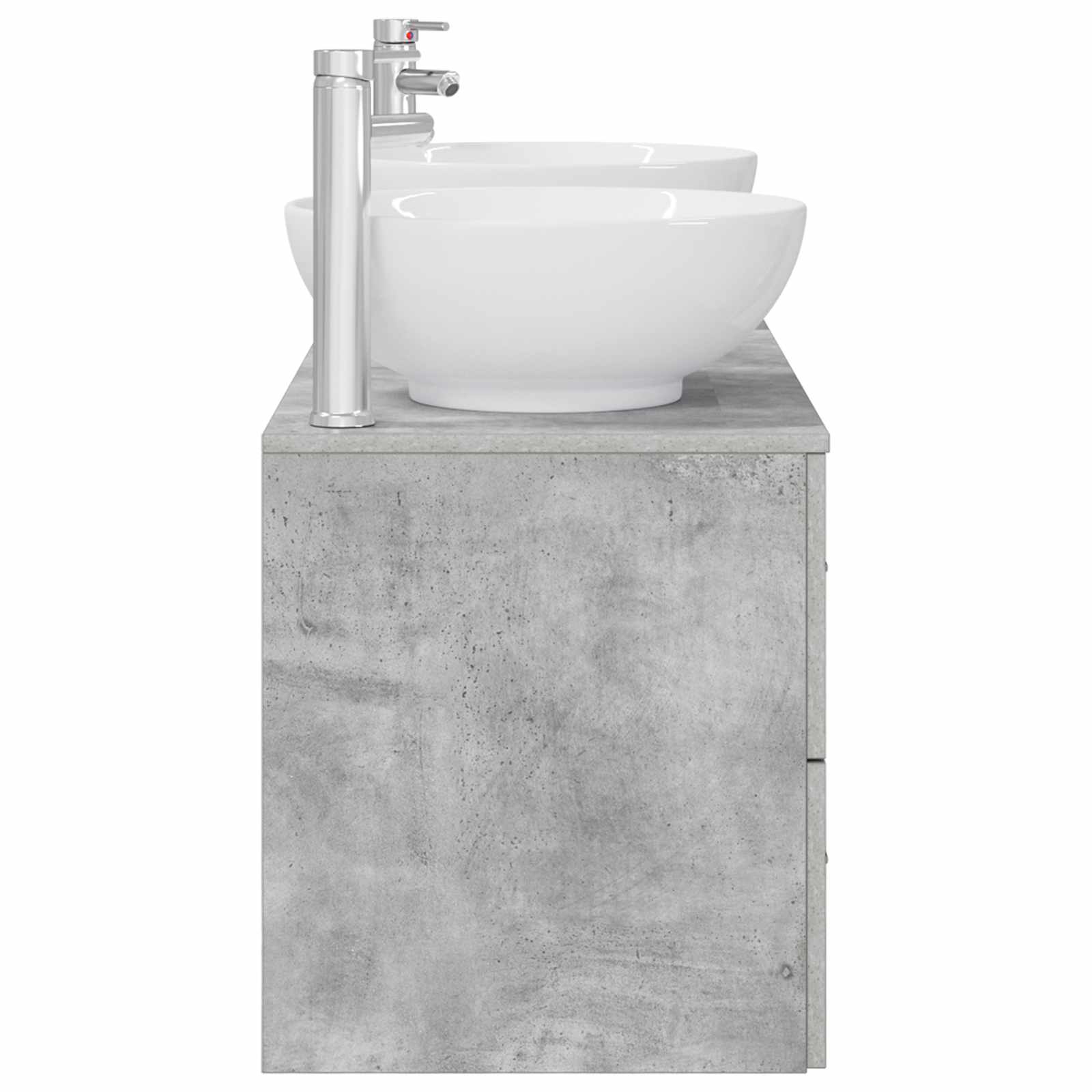 Badkamermeubelset 3 st Betongrijs 49,5 x 44,5 x 65 cm