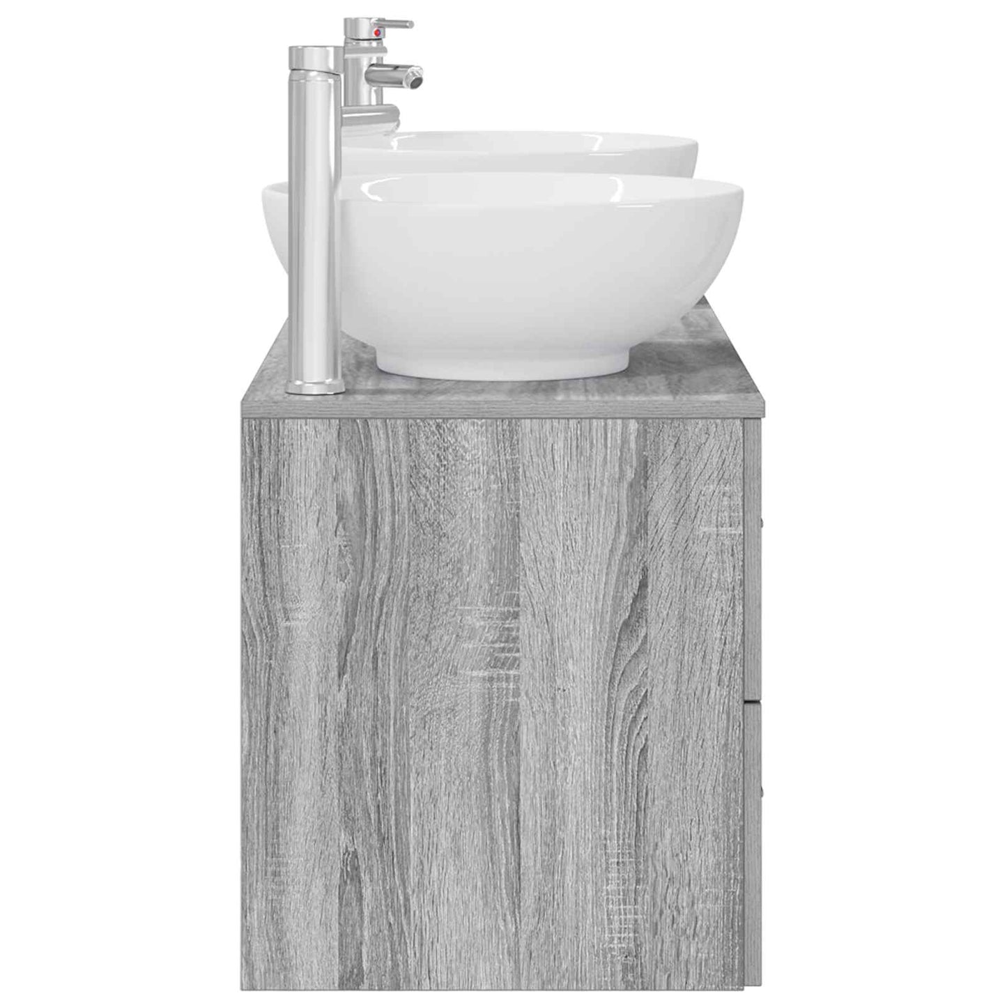 Badkamermeubelset 3 st Grijs Sonoma 49,5 x 44,5 x 65 cm