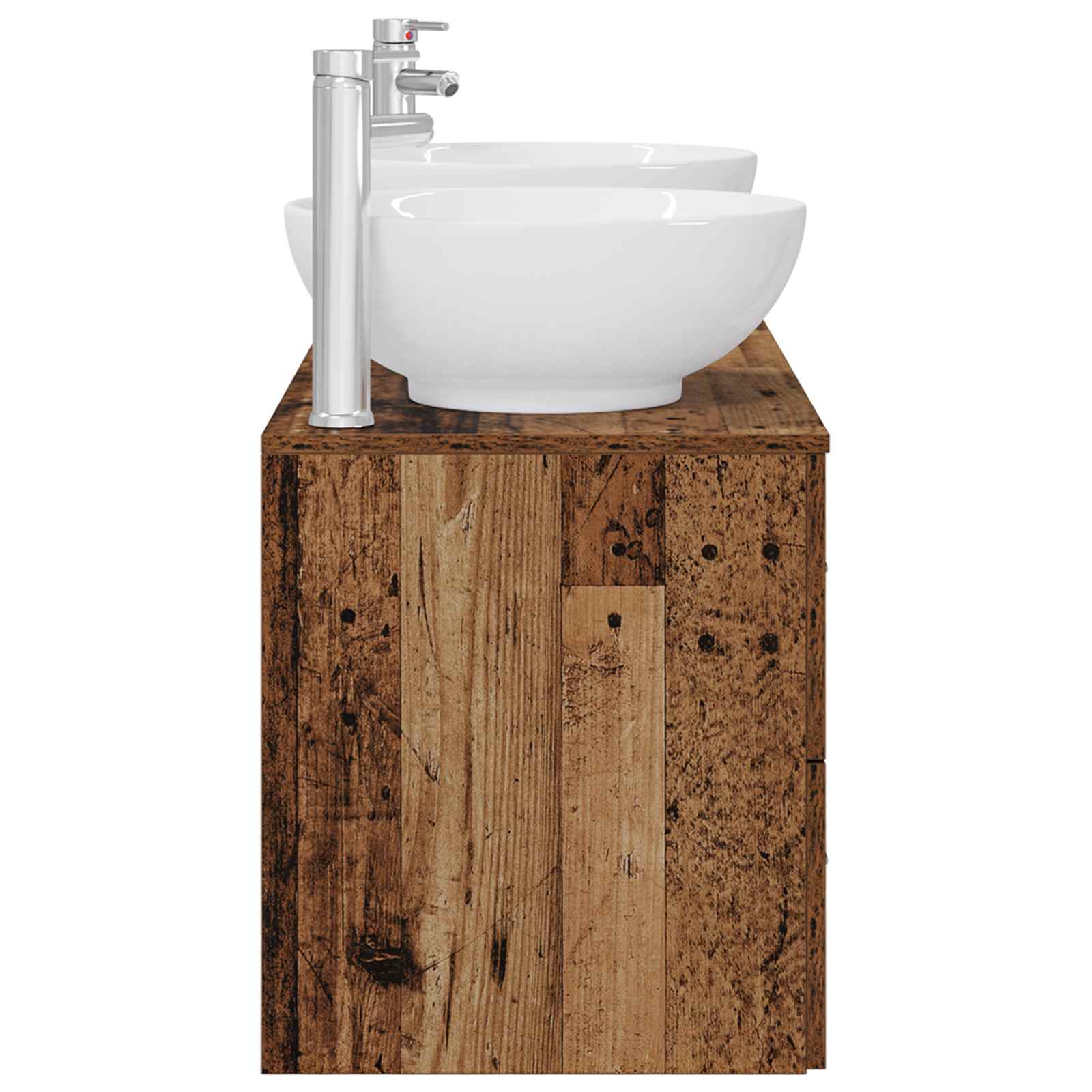 Badkamermeubelset 3 st Oud hout 49,5 x 44,5 x 65 cm