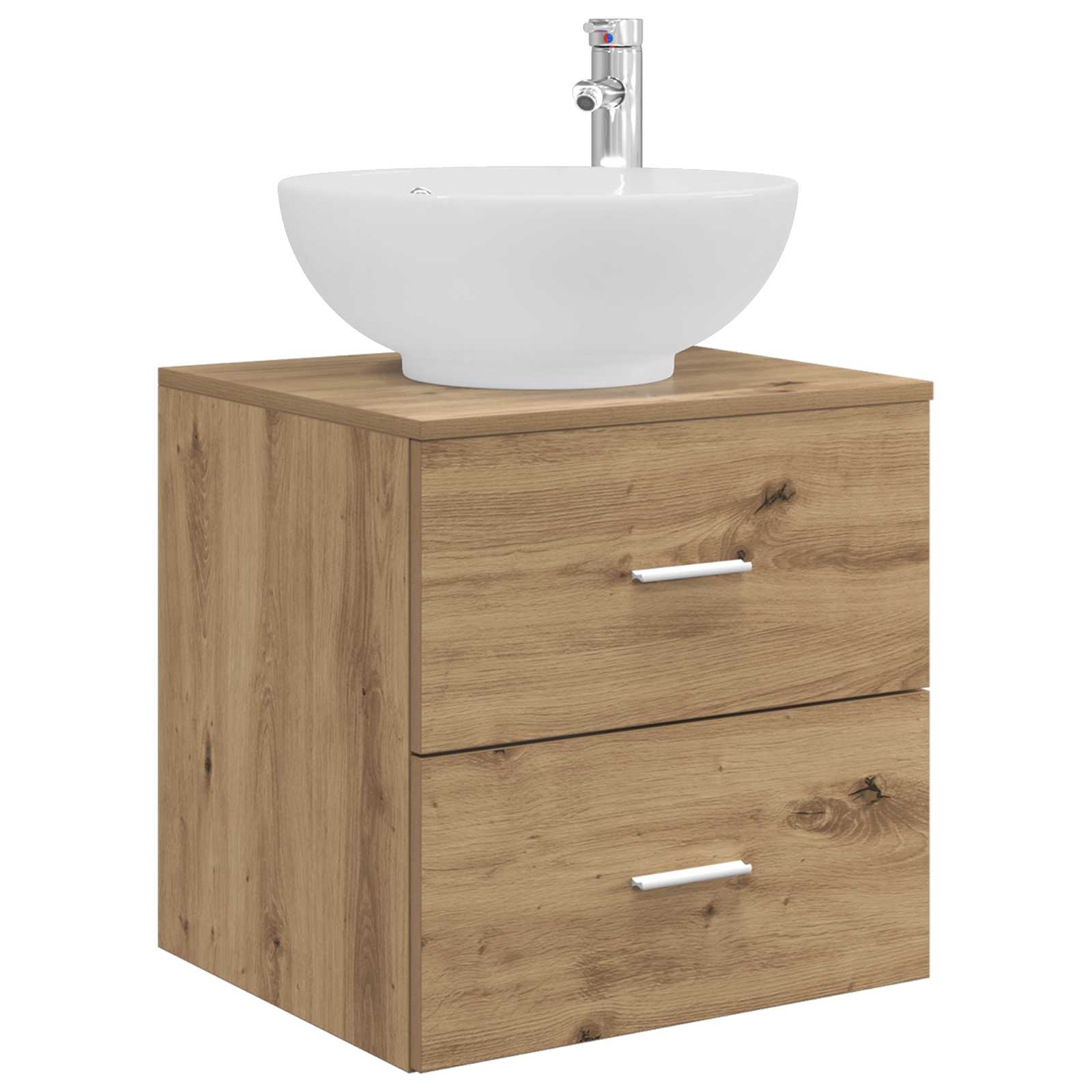 Badkamermeubelset 3 st Artisanaal eiken 49,5 x 44,5 x 65 cm