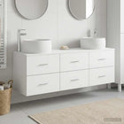 Badkamermeubelset 3 st Wit 49,5 x 44,5 x 66 cm Bewerkt hout
