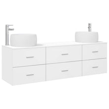 Badkamermeubelset 3 st Wit 49,5 x 44,5 x 66 cm Bewerkt hout