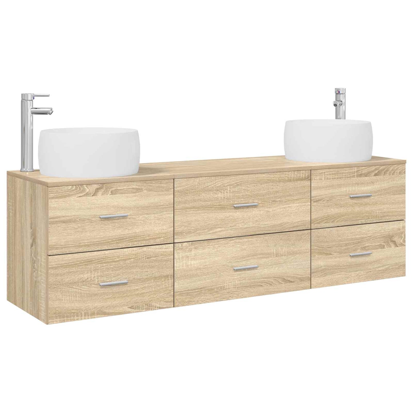 Badkamermeubelset 3 st Sonoma Eiken 49,5 x 44,5 x 66 cm