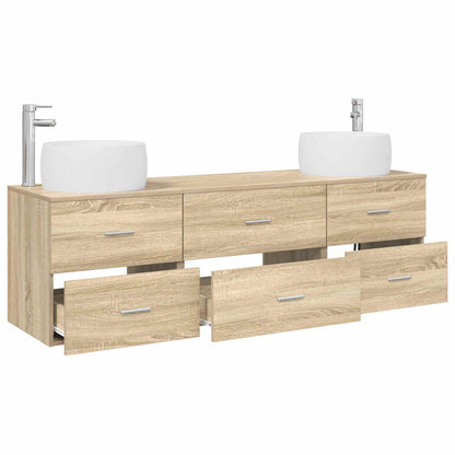 Badkamermeubelset 3 st Sonoma Eiken 49,5 x 44,5 x 66 cm