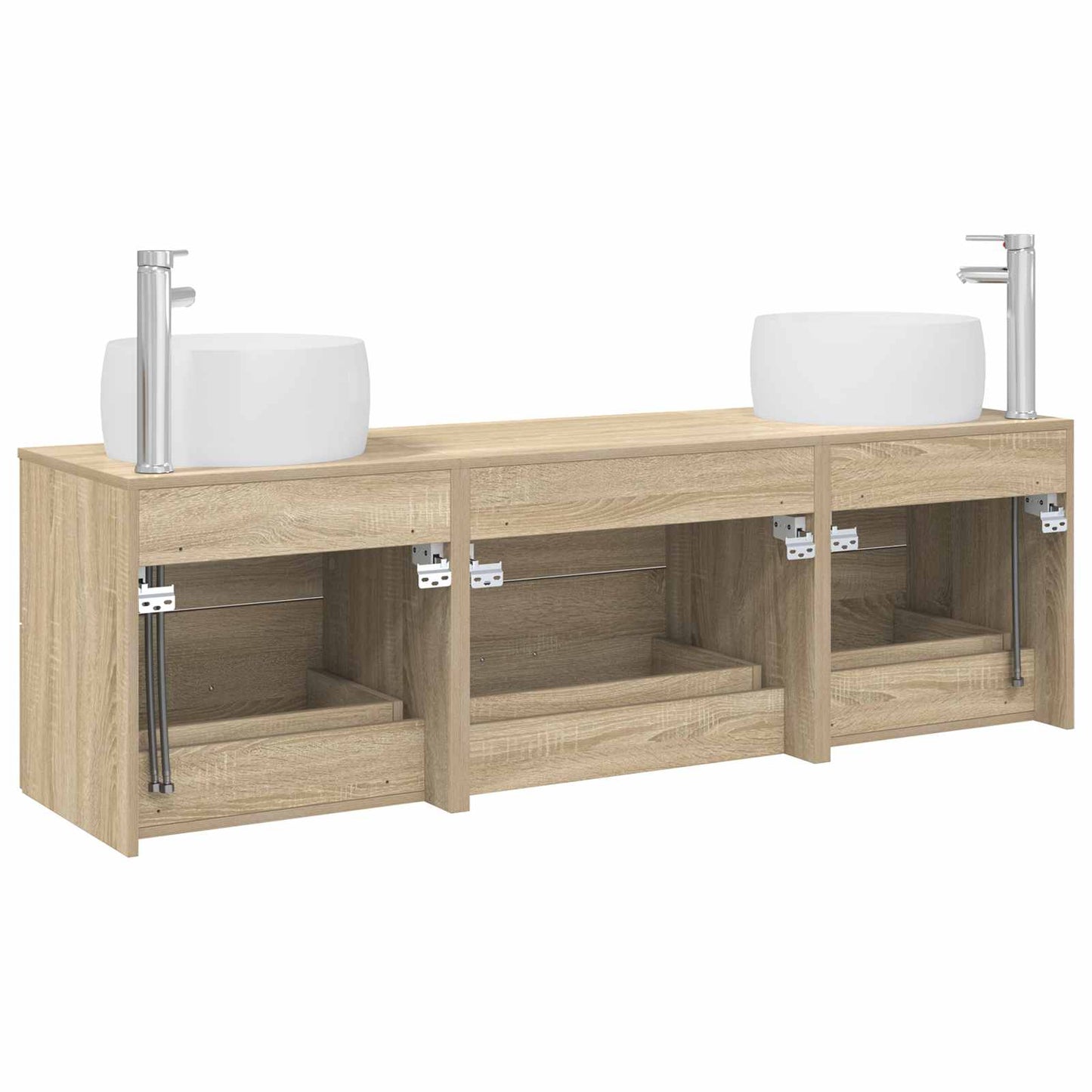 Badkamermeubelset 3 st Sonoma Eiken 49,5 x 44,5 x 66 cm