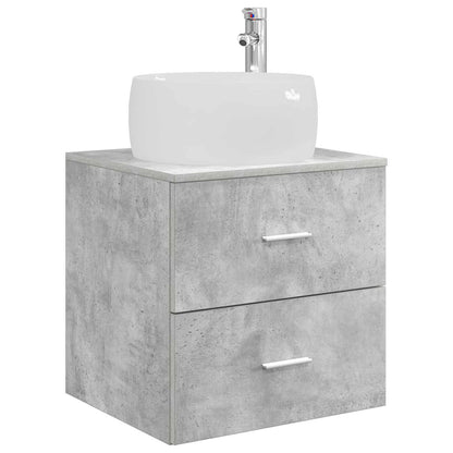 Badkamermeubelset 3 st Betongrijs 49,5 x 44,5 x 66 cm