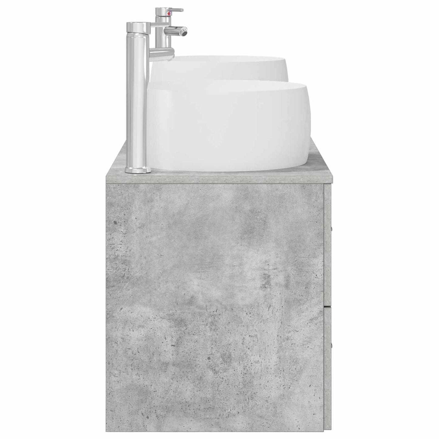 Badkamermeubelset 3 st Betongrijs 49,5 x 44,5 x 66 cm