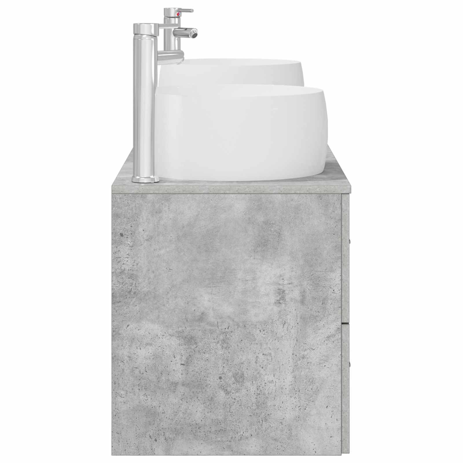 Badkamermeubelset 3 st Betongrijs 49,5 x 44,5 x 66 cm