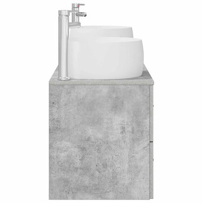 Badkamermeubelset 3 st Betongrijs 49,5 x 44,5 x 66 cm