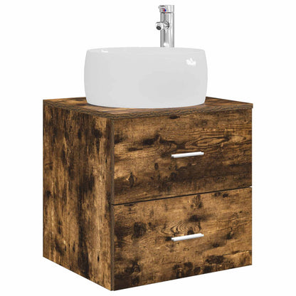 Badkamermeubelset 3 st Gerookt eiken 49,5 x 44,5 x 66 cm