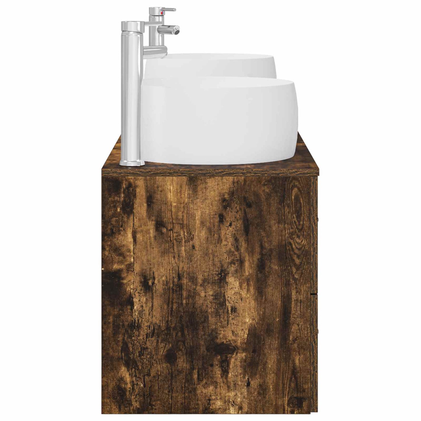 Badkamermeubelset 3 st Gerookt eiken 49,5 x 44,5 x 66 cm