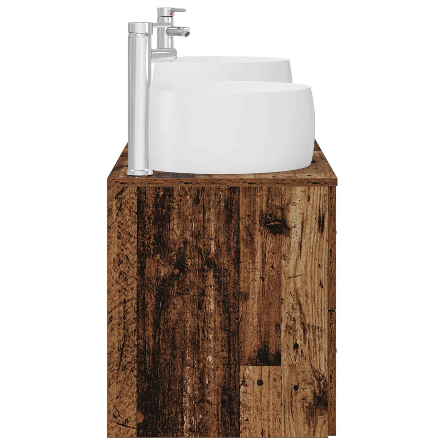 Badkamermeubelset 3 st Oud hout 49,5 x 44,5 x 66 cm