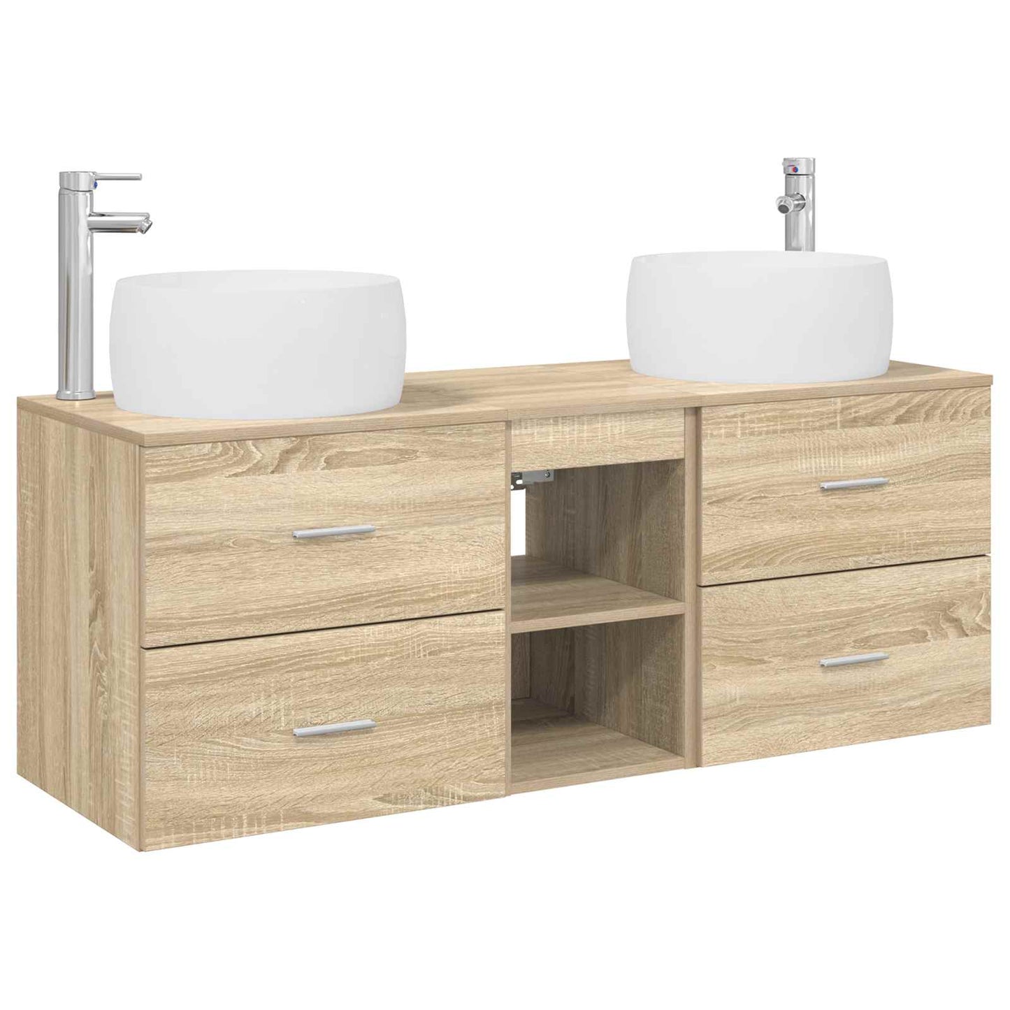 Badkamermeubelset 3 st Sonoma Eiken 49,5 x 44,5 x 66 cm
