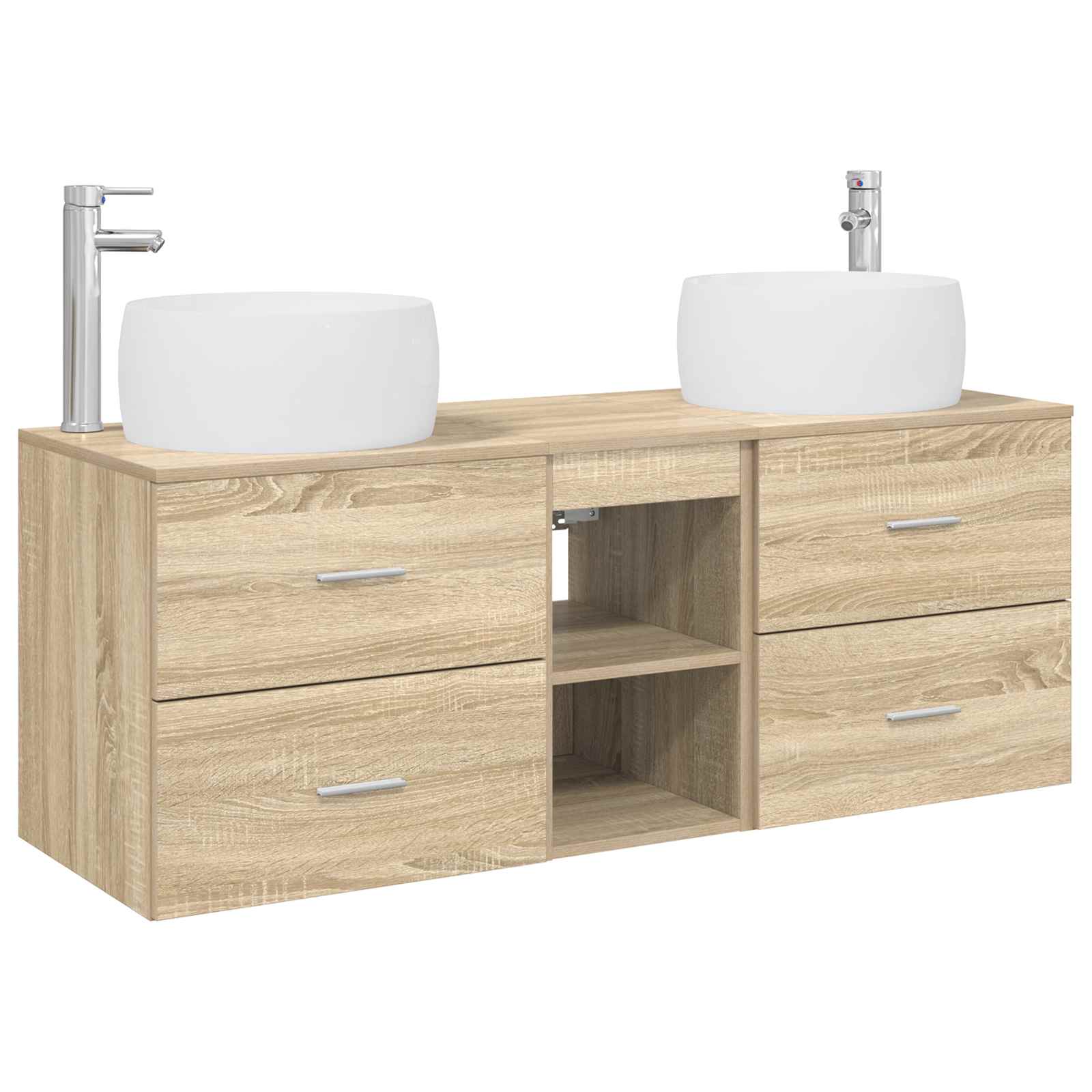 Badkamermeubelset 3 st Sonoma Eiken 49,5 x 44,5 x 66 cm