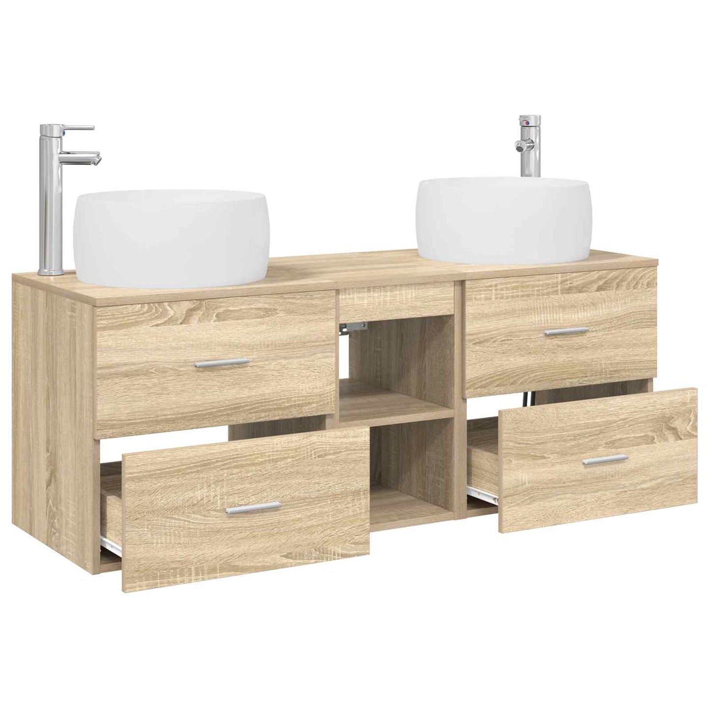 Badkamermeubelset 3 st Sonoma Eiken 49,5 x 44,5 x 66 cm