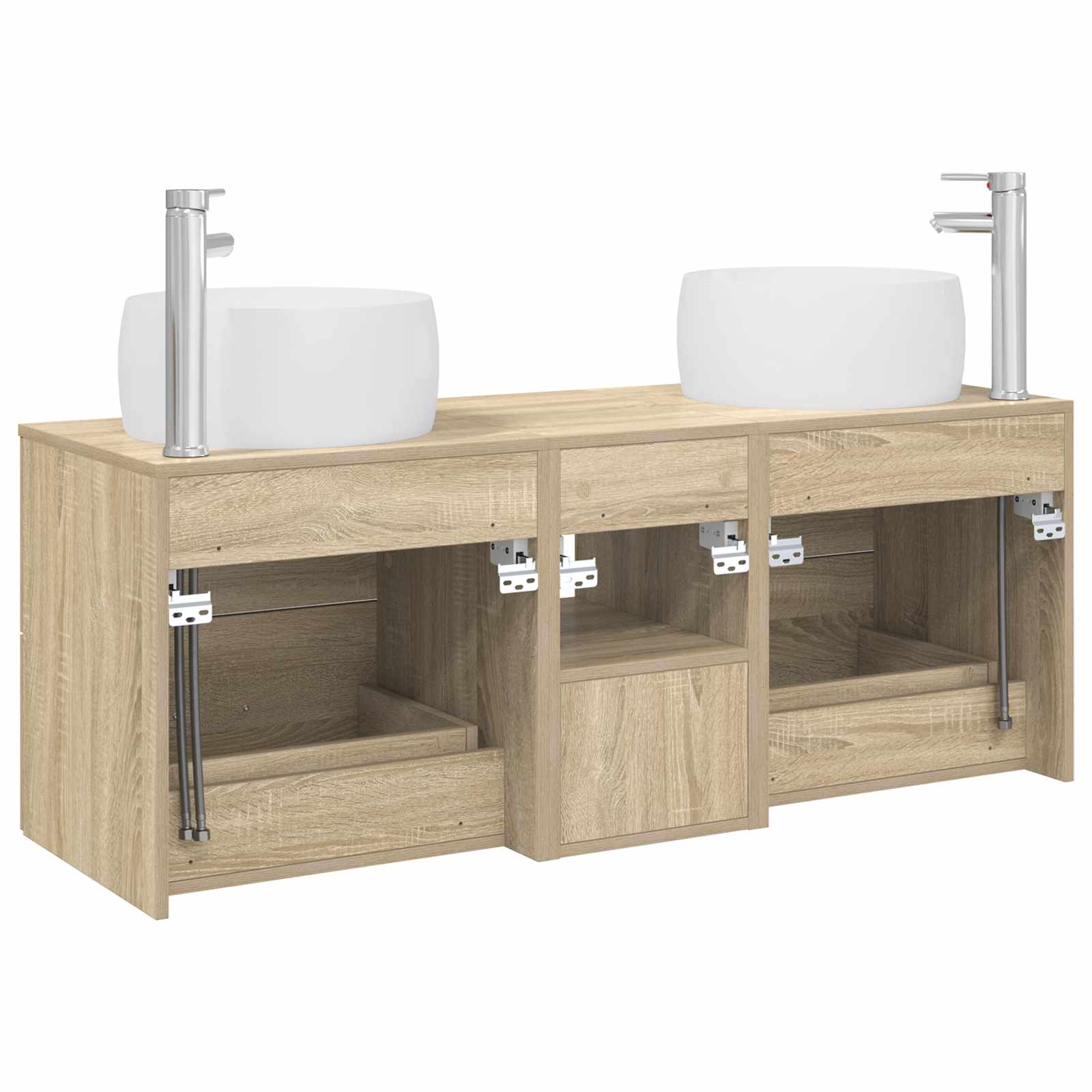 Badkamermeubelset 3 st Sonoma Eiken 49,5 x 44,5 x 66 cm