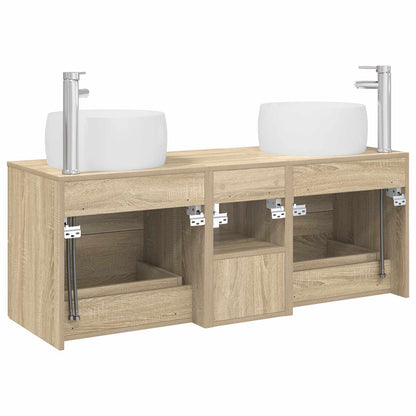 Badkamermeubelset 3 st Sonoma Eiken 49,5 x 44,5 x 66 cm
