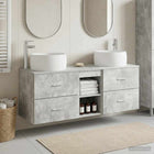 Badkamermeubelset 3 st Betongrijs 49,5 x 44,5 x 66 cm