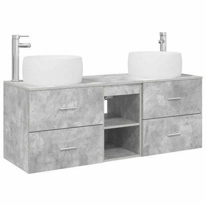 Badkamermeubelset 3 st Betongrijs 49,5 x 44,5 x 66 cm