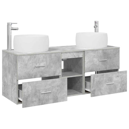 Badkamermeubelset 3 st Betongrijs 49,5 x 44,5 x 66 cm